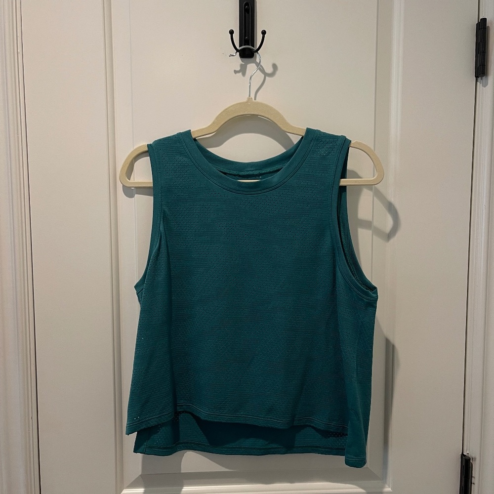 Blue athletic tank